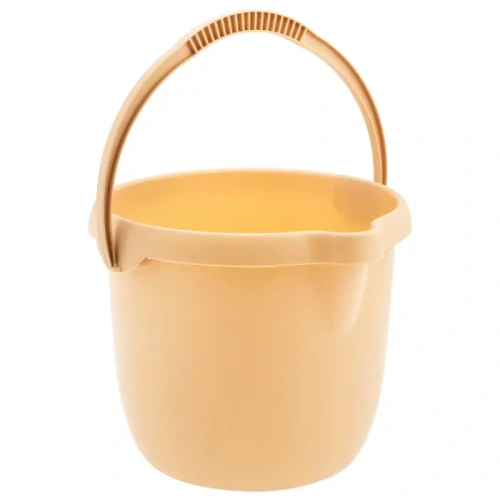 Ведро пластмассовое круглое 12 л, бежевое, Home Palisad-Tehinstrument