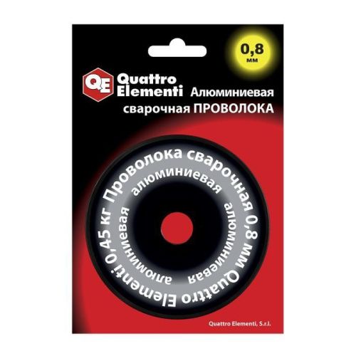 Проволока сварочная QUATTRO ELEMENTI алюминиевая, 0,8 мм, масса 0,45 кг, блистер-Tehinstrument