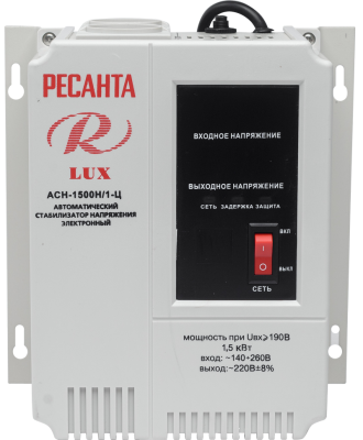 Стабилизатор напряжения серии LUX РЕСАНТА АСН-1500Н/1-Ц-Tehinstrument