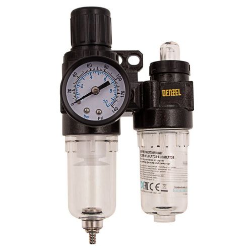 Блок подготовки воздуха регулятор-фильтр-лубрикатор Denzel FLR1500-Tehinstrument