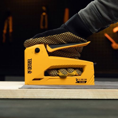 Степлер мебельный, алюминиевый корпус, тип 53, 6-14 мм, тип 300, 15 мм, тип 500, 15 мм Denzel-Tehinstrument