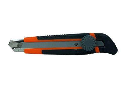 Нож строительный 18мм, винтовой фиксатор,  металлическая направляющая,  Sturm-Tehinstrument