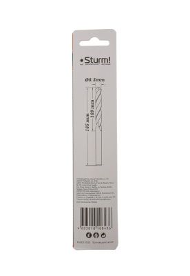 Сверло по металлу  Sturm 8,5х165 мм, сталь HSS, удлинен., 118° ,блистер 1 шт-Tehinstrument
