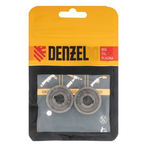 Подающий ролик, зубчатый профиль под флюсовую проволоку 0,8-1мм, 2 шт Denzel-Tehinstrument