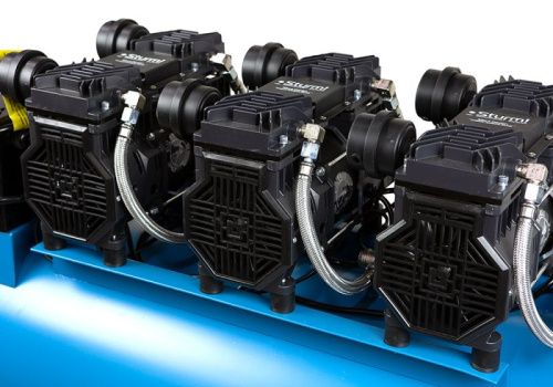 AC936100OLE Компрессор воздуш.безмасл.  Sturm 3х1500Вт,720л/мин, ресивер 100л, бесшумный-Tehinstrument