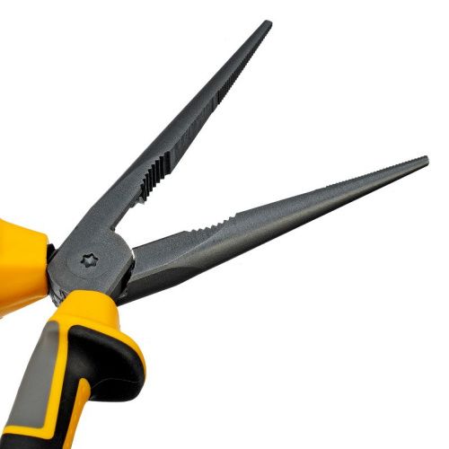 Длинногубцы прямые 205 мм, трехкомпонентные рукоятки Denzel-Tehinstrument