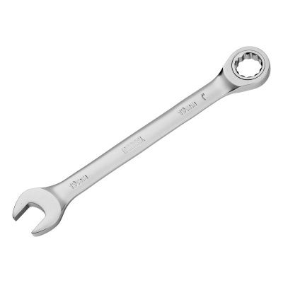 Набор ключей комбинированных трещоточных 6-19 мм, 12 шт., CrV, матовый хром Denzel-Tehinstrument