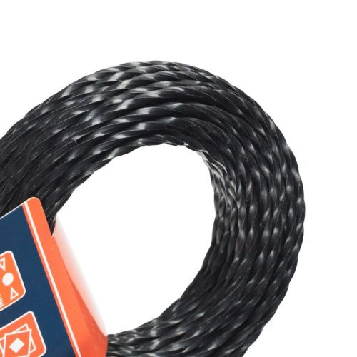 Леска D 2,4 мм L 12 м (скрученный квадрат, черная), Patriot-Tehinstrument