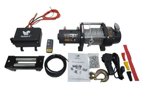 Habert Лебедка электрическая 6000LB, стальной трос-Tehinstrument
