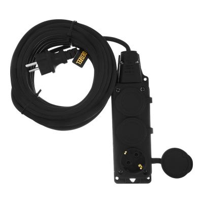 Удлинитель-шнур силовой Top Series, КГТТ, 10м, 3 розетки, 3 x 1,5 мм, 3 м Denzel-Tehinstrument