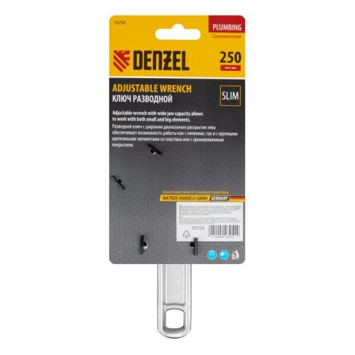 Ключ разводной Denzel 205 мм, алюминиевый-Tehinstrument