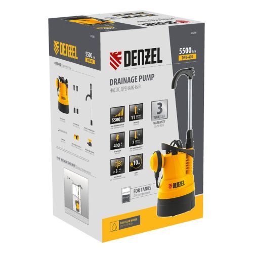 Дренажный насос для чистой воды Denzel DPB400-Tehinstrument