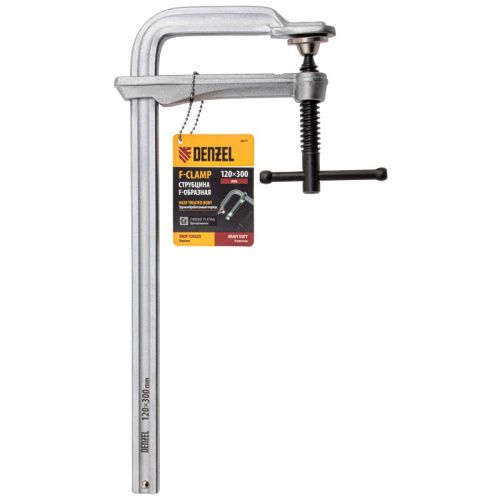 Струбцина F-образная, 120x300мм, кованая Denzel-Tehinstrument