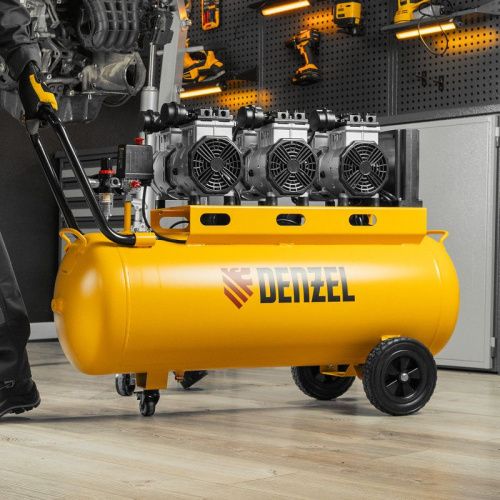 Компрессор безмасляный, малошумный Denzel DLS 3300/100-Tehinstrument