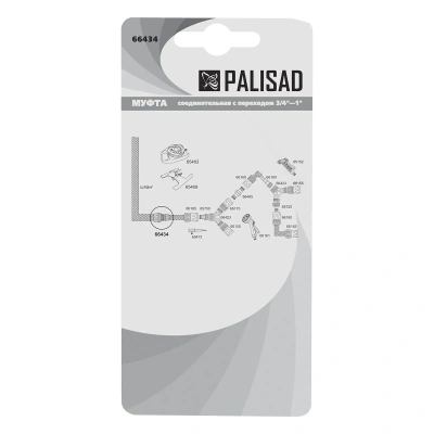Муфта соединительная c переходом 3/4-1, пластмассовая Palisad-Tehinstrument