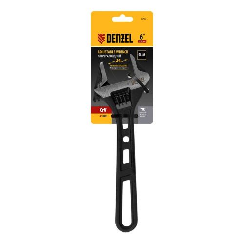 Ключ разводной Denzel 150 мм, CrV-Tehinstrument