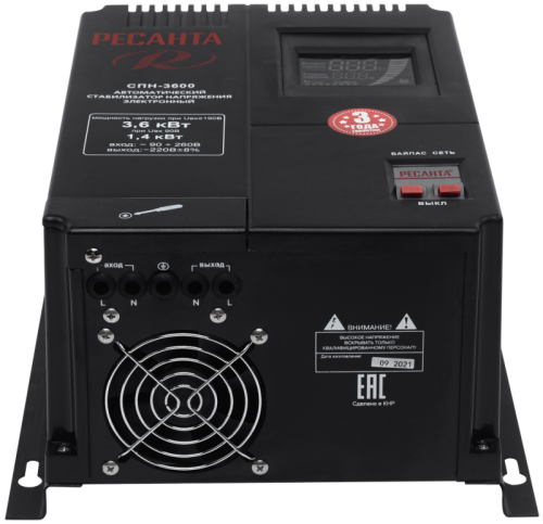 Стабилизатор напряжения РЕСАНТА СПН-3600-Tehinstrument