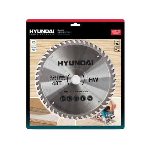 Диск по дереву HYUNDAI для циркулярных пил D255мм 205209-Tehinstrument