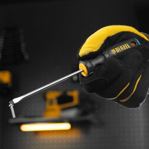 Отвертка, SL4х100 мм, S2, 3к рукоятка Denzel-Tehinstrument