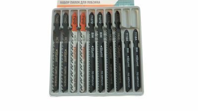 Набор пилок для лобзика универсальный, 10 шт, T101D,T144D,T127D,T111C,T118A, T144D, HCS,  Sturm-Tehinstrument