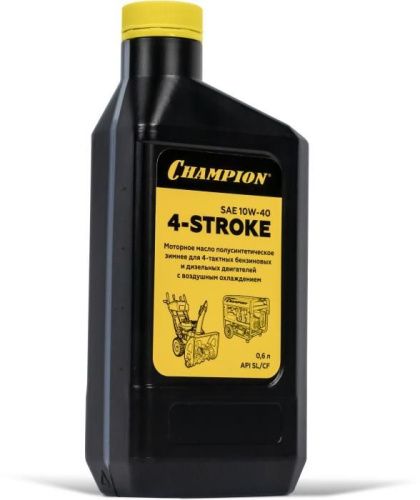Масло для 4-тактных двигателей полусинтетическое зимнее CHAMPION SAE 10W40 API SL/CF 0,6л-Tehinstrument