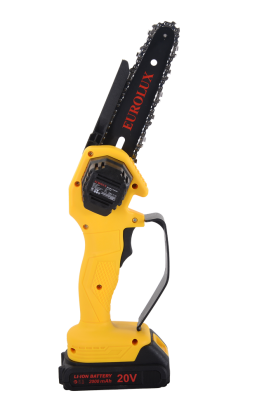 Электрическая аккумуляторная пила ELS-20-Li 6+8 Eurolux (две цепи, две шины, АКБ и ЗУ в комплекте)-Tehinstrument