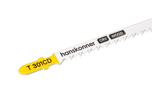 Пилки для лобзика ДЕРЕВО 2шт чист.прям рез (мяг,тверд 10-45мм) Hanskonner-Tehinstrument