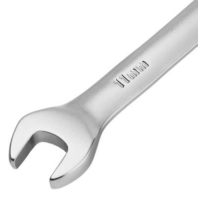 Ключ комбинированный трещоточный, 11 мм, CrV, матовый хром Denzel-Tehinstrument