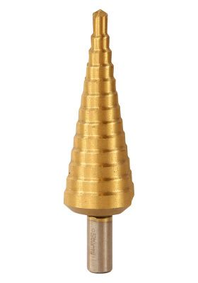 Сверло ступенчатое по металлу 6-30мм шаг 2мм HSS+TIN прямое  Sturm-Tehinstrument