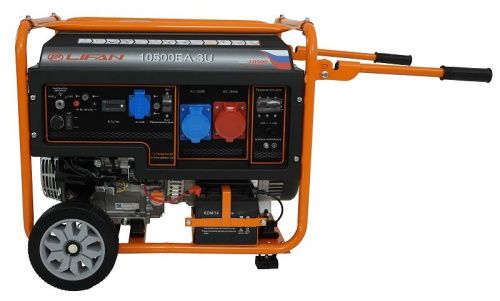 Генератор Lifan 10500EA-3U с датчиком моточасов (с мощн без огранич при 1-но и 3-х фазном режиме)-Tehinstrument