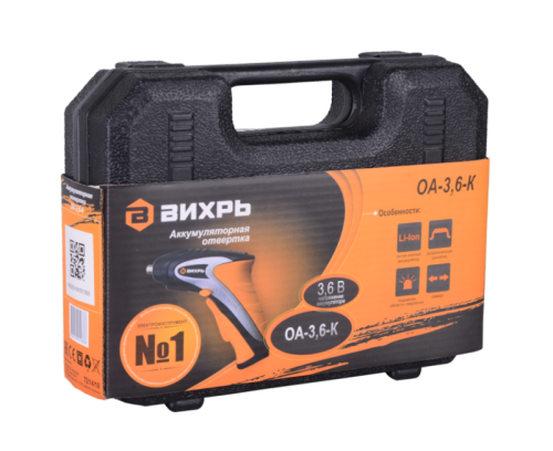 Аккумуляторная отвертка Вихрь ОА-3,6-К-Tehinstrument