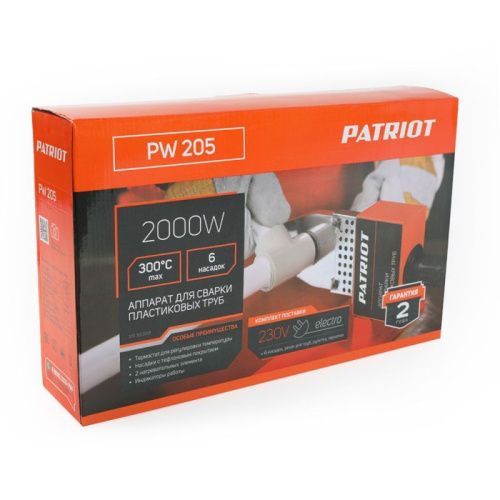 Аппарат для сварки пластиковых труб Patriot PW 205-Tehinstrument