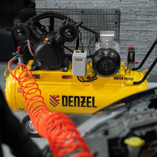 Компрессор воздушный ременной привод Denzel CV 4000-T/100-Tehinstrument