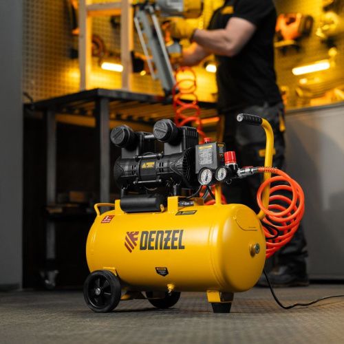 Малошумный безмасляный компрессор Denzel DLP-950/24-Tehinstrument