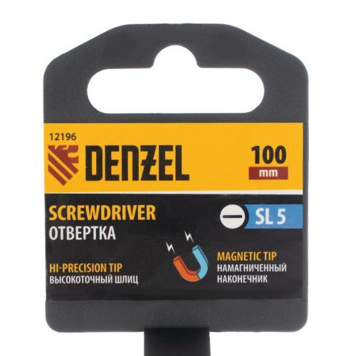 Отвертка Denzel SL5x100 мм-Tehinstrument