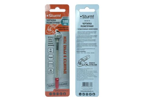 Карандаш с твердоспл. наконечником, 100мм, резьба 8мм, серия Кулибин,  Sturm-Tehinstrument