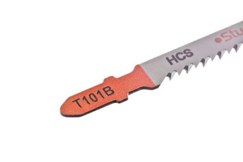 Пилки для лобзика по дереву T101B, 2 шт, 100х75мм, шаг зуба 2,5мм, чистый прямой рез, HCS,  Sturm-Tehinstrument
