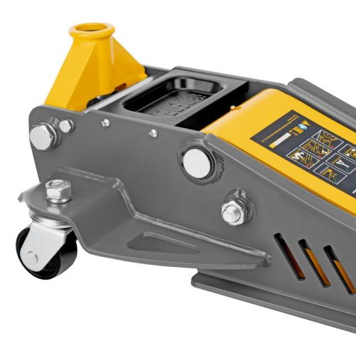 Домкрат гидравлический подкатной, 3,8 т, 110-580 мм, быстрый подъем, низкий подхват, проф. Denzel-Tehinstrument