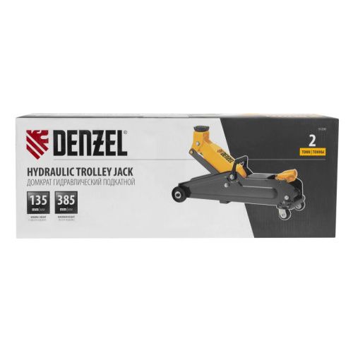 Домкрат гидравлический подкатной, 2 т, 135-385 мм Denzel-Tehinstrument