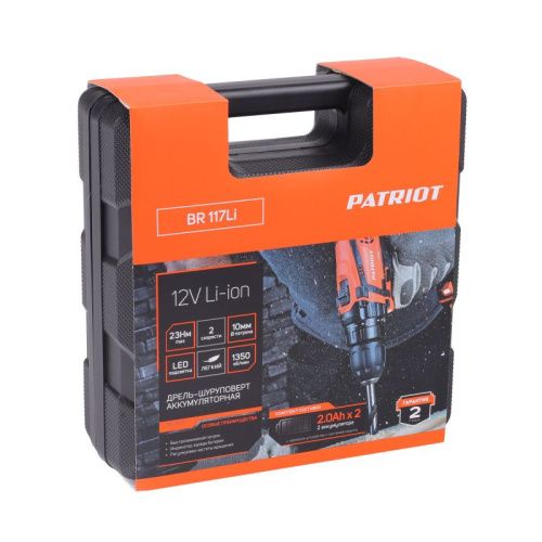 Дрель-шуруповерт аккумуляторная Patriot BR 117 Li-Tehinstrument