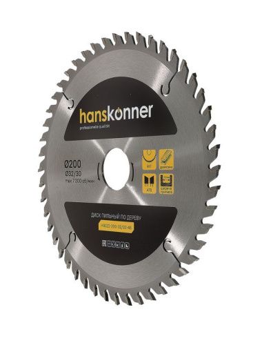 Пильный диск по дереву 200x32/30мм, 48 зубьев, Hanskonner-Tehinstrument