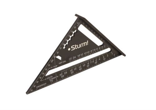 Угольник Свенсона 170мм, алюминиевый сплав, чёрная оксидация, белая шкала,  Sturm-Tehinstrument