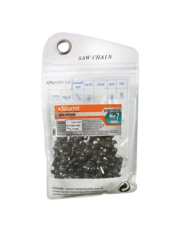 Цепь  Sturm 52 звена, паз 0,043", шаг 3/8", КВАДРАТНЫЙ ХРОМИРОВАННЫЙ, КАЛЕНЫЙ зуб-Tehinstrument