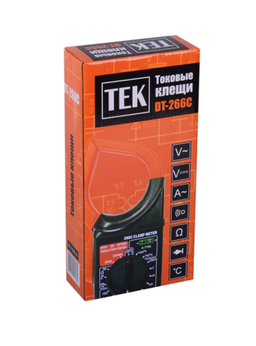 Токоизмерительные клещи DT266C (+измерение температуры)-Tehinstrument