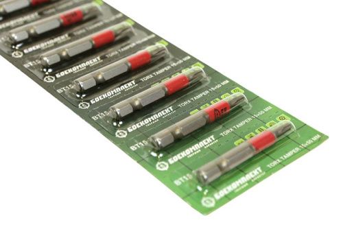 Биты t15x50мм, Torx Tamper, сталь S2, 10шт ЛЕНТА, БОЕКОМПЛЕКТ-Tehinstrument