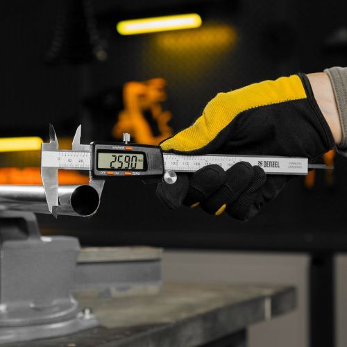 Штангенциркуль, 150 мм, электронный, с глубиномером Denzel-Tehinstrument