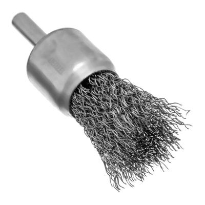 Набор щеток для дрели, 2 Плоские 50-75мм, 3 Чашки 25-50-75мм, шпилька,  нерж.вит. проволока Denzel-Tehinstrument