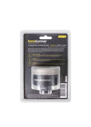 Коронка алмазная для УШМ, tilepro, 68 мм, вакуумн. Спекание алмазов, Hanskonner-Tehinstrument