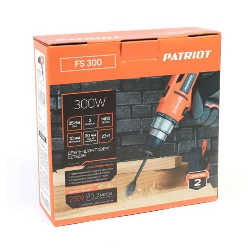Электрическая безударная дрель Patriot FS 300 (дрель Патриот FS 300)-Tehinstrument