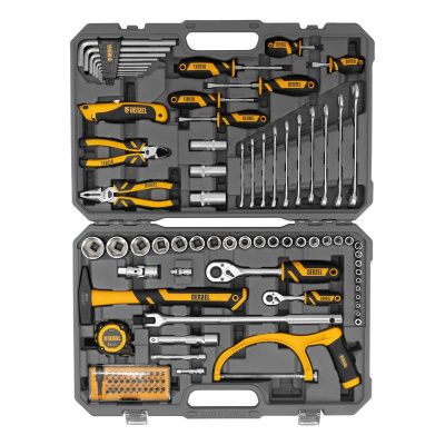 Набор инструментов 100 предметов Denzel, пластиковый кейс-Tehinstrument